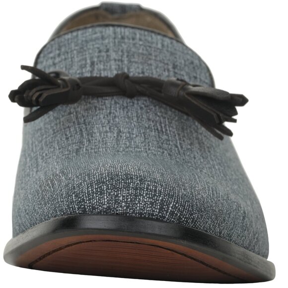 Mens Tuxedo Canvas Textile Noble Loafers and Slip On Shoes Wedding Party Shoes - Picture 6 of 7